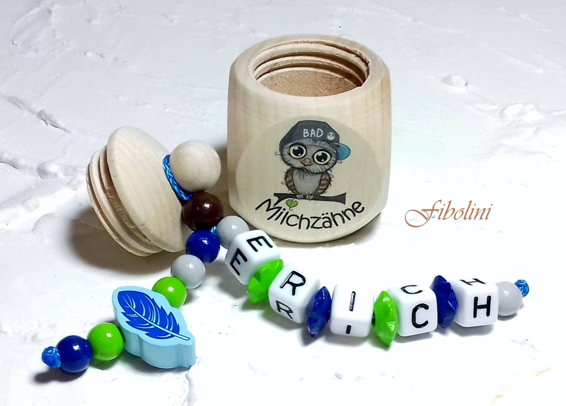 Milchzahndose "Little Boy". Zuckertüte, Personalisierung, Feder, Beige, Grün, Blau, Braun, Grau, Geschenk Zur Einschulung, Schulanfang, Diy von Etsy - Fibolini