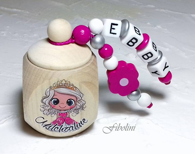 Milchzahndose "Mini Princess". Pink, Weiß, Silber, Kleine Prinzessin, Kindergarten Geschenk, Zähnchen, Meilensteine, Schultüte Inhalt, Zahn von Etsy - Fibolini