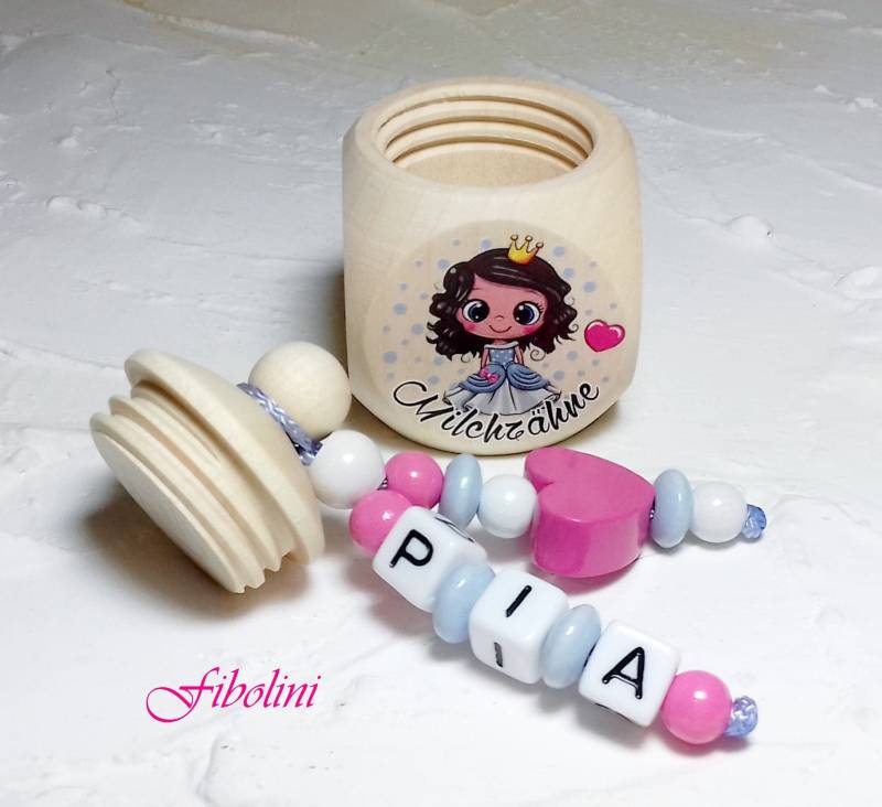 Milchzahndose "Mini Prinzessin". Zahnbox, Mädchen, Personalisiert, Wackelzahn, Geschenk Einschulung, Kindergarten, Schultüte Inhalt, Schule von Etsy - Fibolini