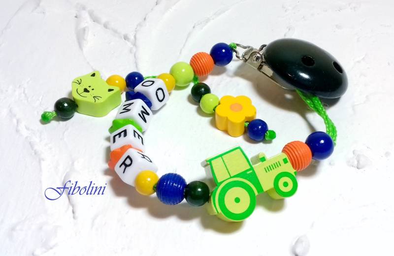 Schnullerkette "Bauernhof" Schnullerkette "Bauernhof" von Etsy - Fibolini