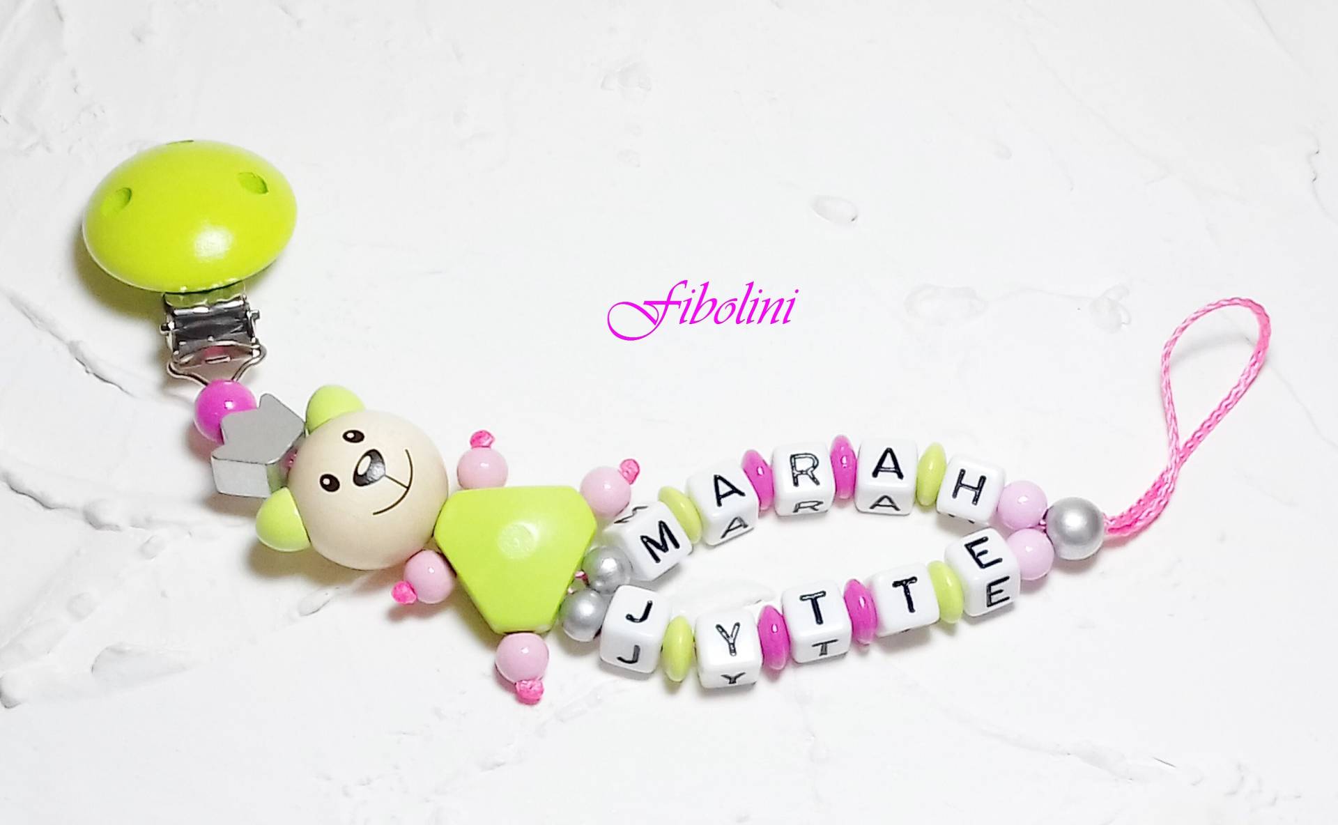 Schnullerkette Mit Wunschdoppelname "Mini Prinzessin". Krone, 3-D Kette, Teddy, Langer Name, Personalisiert, Mädchen, Babygeschenk, Rosa von Etsy - Fibolini