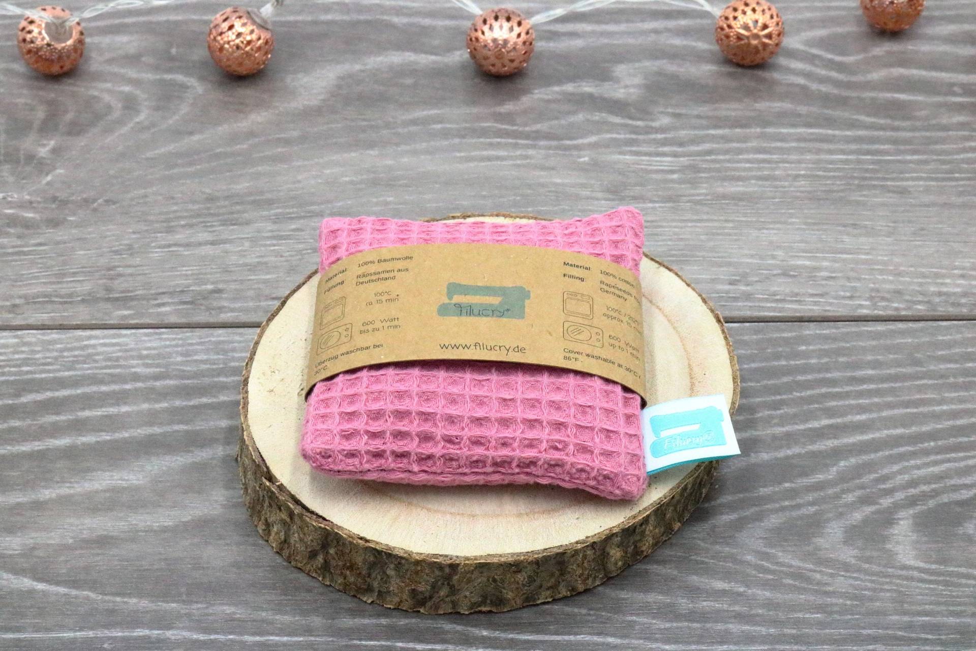 Rapskissen, 10cm X 10cm, Taschenwärmer Pink, Rapssamenkissen Bezug Waschbar, Wiederverwendbar, Waffelpiqué Rosa, Waf von Etsy - Filucry