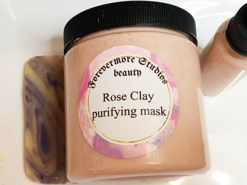 Rosen Clay Reinigende Gesichts - Und Körpermaske | Peeling Maske Masken Für Akneanfällige Haut Gesichtsmaske Aus Ton Makel Entfernen von Etsy - ForevermoreStudios