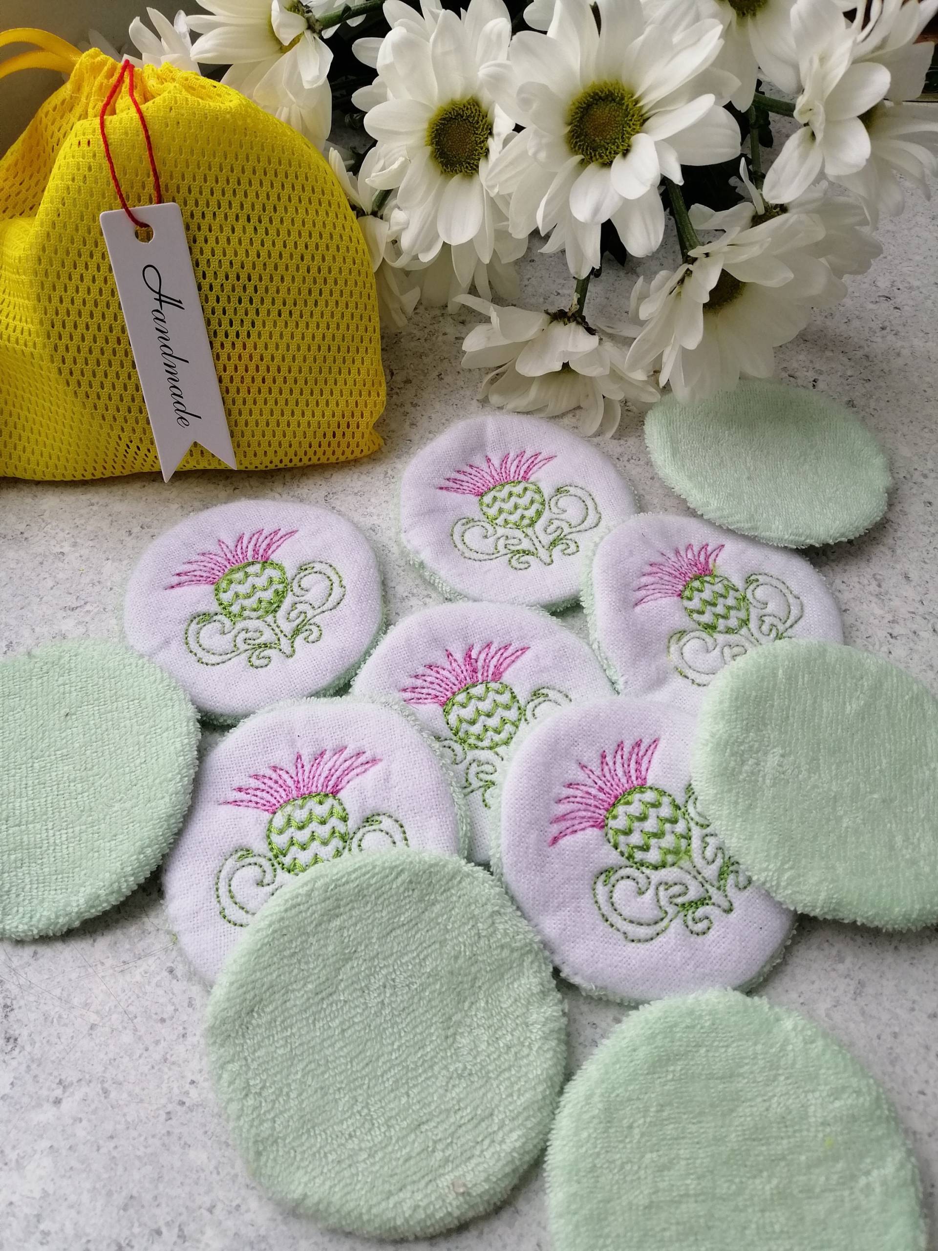 Wiederverwendbare Baumwoll-Runden. Makeup Entferner Pads, Waschschwamm, Set Von 8 Tüchern Und Beuteln, Baumwollschwamm, Eco Friendly Soft von Etsy - FotiniaDesign