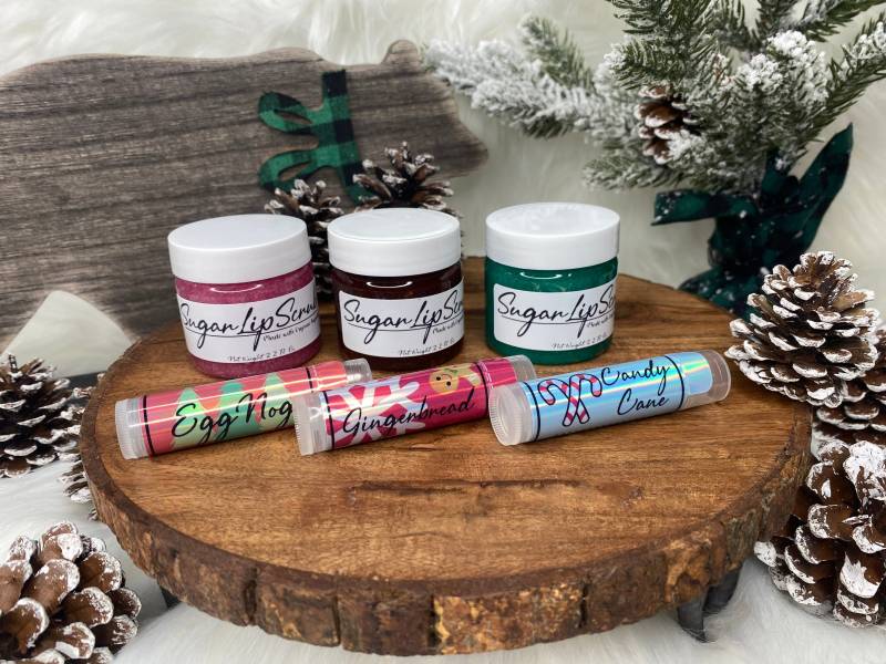 3Er Set Lippenbalsamen Plus Lippenpeeling Ei Nog Lebkuchen Zuckerstange Weihnachtsgeschenk von Etsy - FowlMouthBoutique