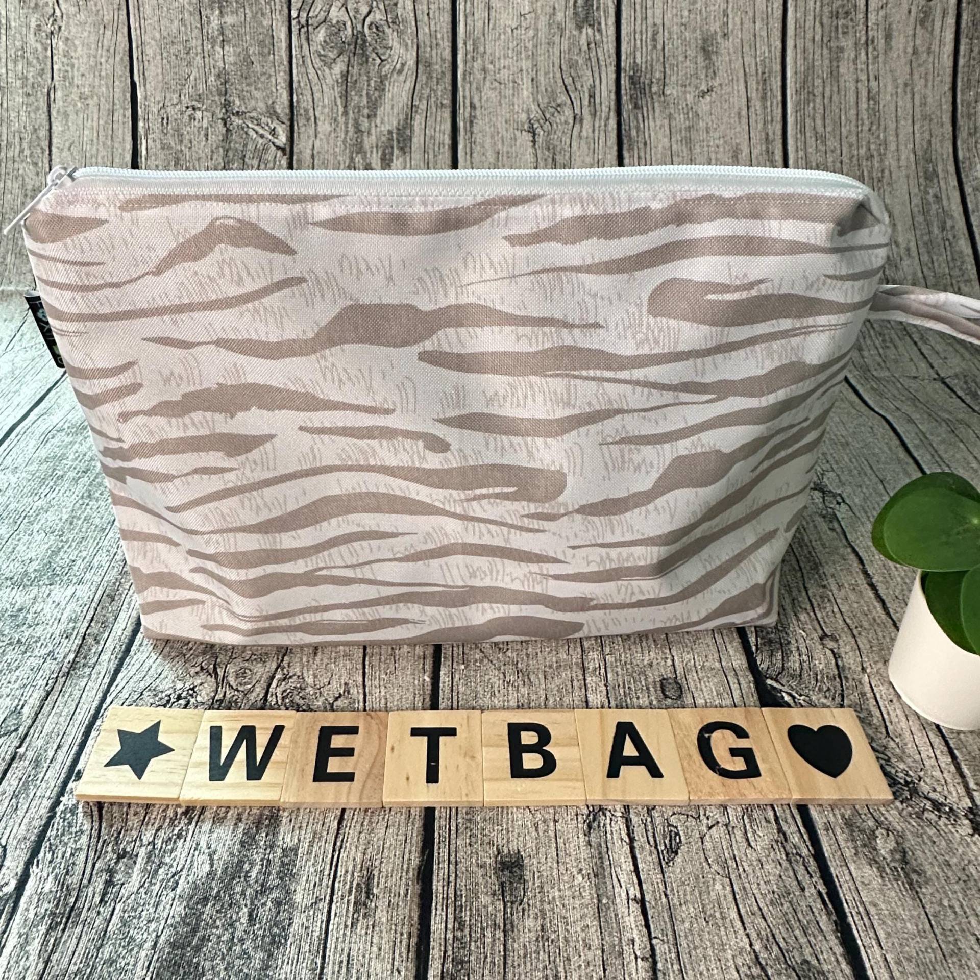 Wetbag Nasstasche Waschtasche Wechseltasche Wickeltasche Wechselkleidung Badetasche Schwimmtasche Kindergartenkind Kita Namensfeld Zebra von Etsy - FoxFrogShop