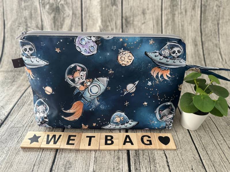 Wetbag Nasstasche Waschtasche Wechseltasche Wickeltasche Wechselkleidung Badetasche Schwimmtasche Kindergartenkind Kita Namensfeld von Etsy - FoxFrogShop