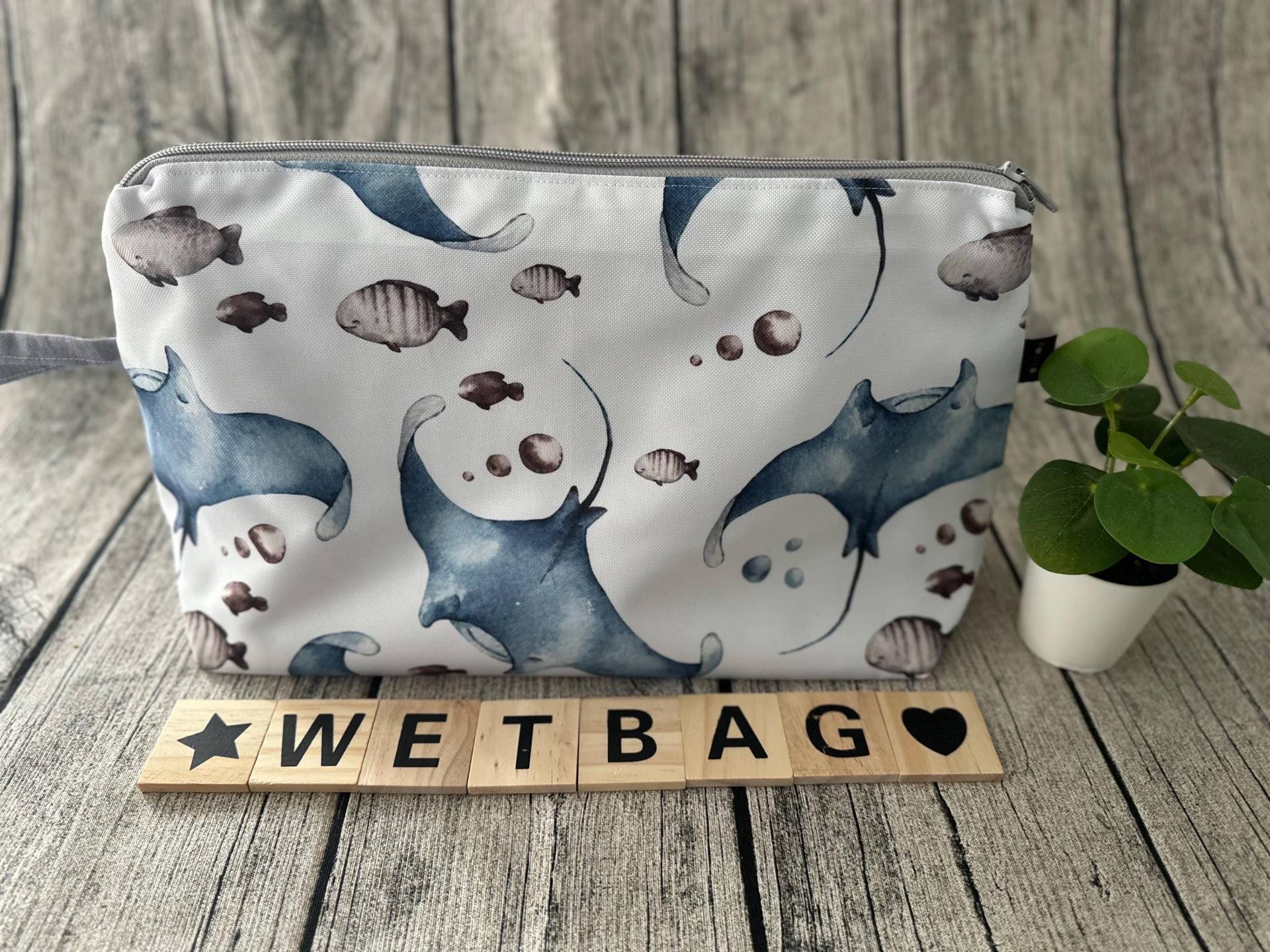 Wetbag Nasstasche Waschtasche Wechseltasche Wickeltasche Wechselkleidung Badetasche Schwimmtasche Kindergartenkind Kita Namensfeld von Etsy - FoxFrogShop