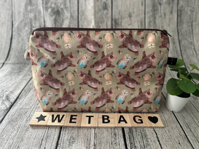 Wetbag Nasstasche Waschtasche Wechseltasche Wickeltasche Wechselkleidung Badetasche Schwimmtasche Kindergartenkind Kita Namensfeld von Etsy - FoxFrogShop