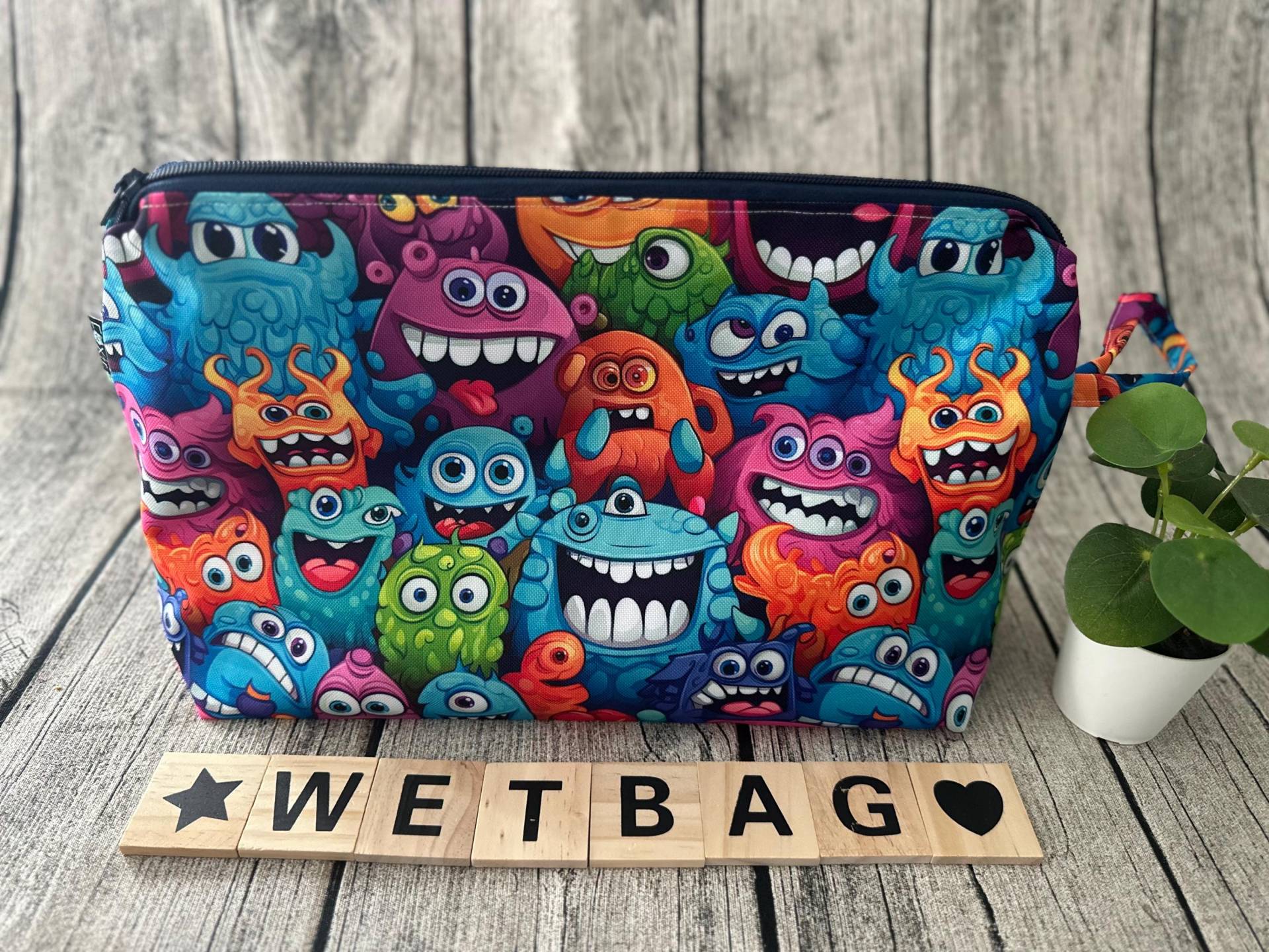 Wetbag Nasstasche Waschtasche Wechseltasche Wickeltasche Wechselkleidung Badetasche Schwimmtasche Kindergartenkind Kita Namensfeld von Etsy - FoxFrogShop