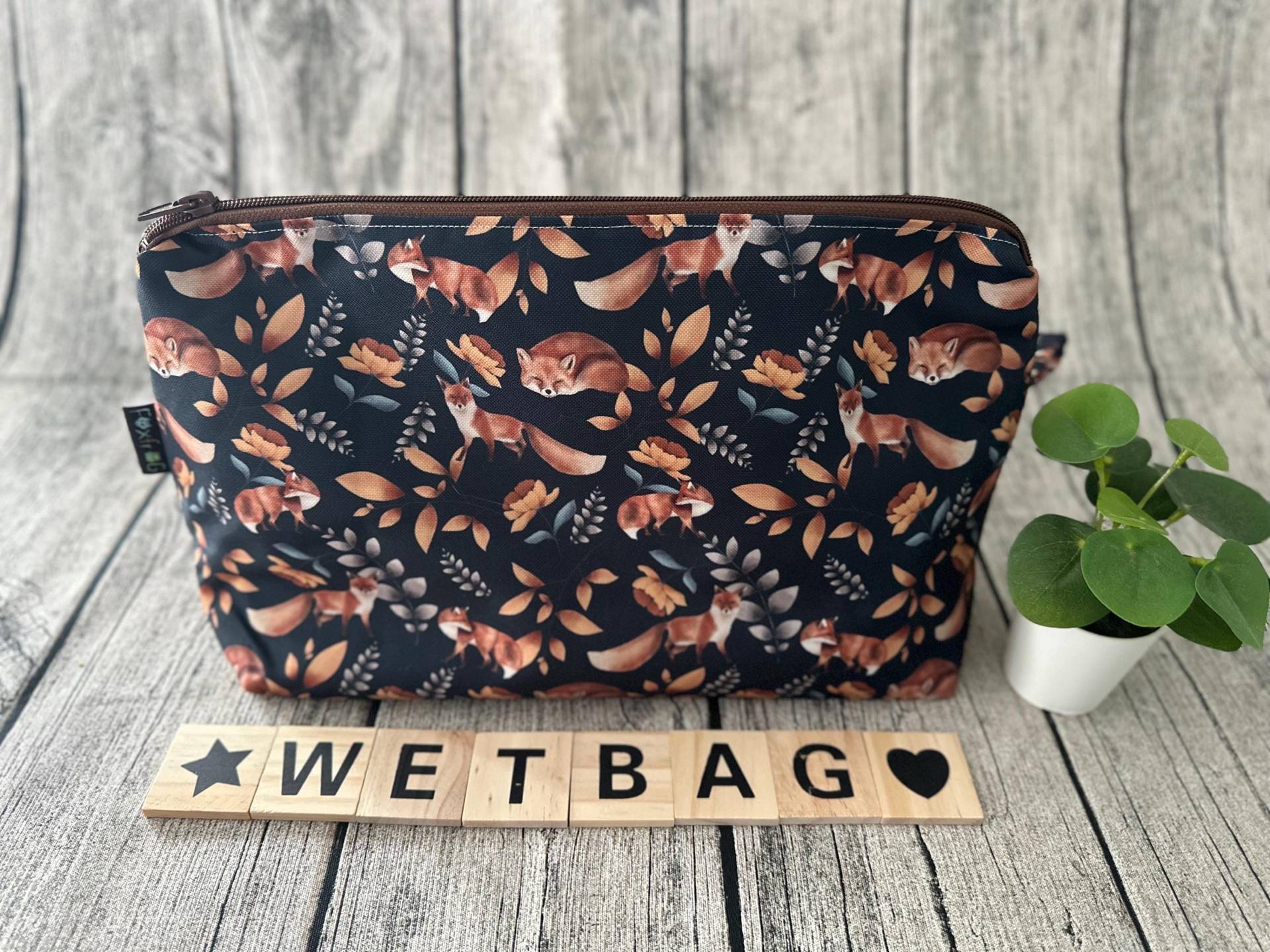 Wetbag Nasstasche Wasserabweisend Pflegeleicht Wickeltasche Wechselkleidung Geruchsdicht Kindergartenkind Kita Namensfeld Badetasche Fuchs von Etsy - FoxFrogShop