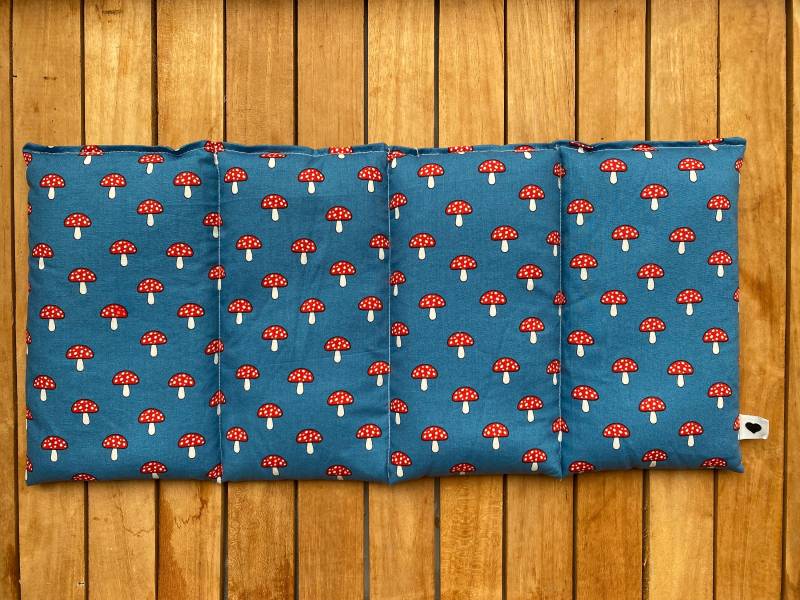 Wärmekissen Rapskissen Gr M Körnerkissen Blau/Rot Pilze von Etsy - FraeuleinMina