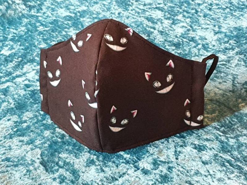 3 Schichten, Filtertasche, Erwachsene Teens, Kinder, Angepasste Gesichtsmaske, Verstellbare Träger, Wiederverwendbar, Halloween Schwarze von Etsy - FrancescaWhyteUk