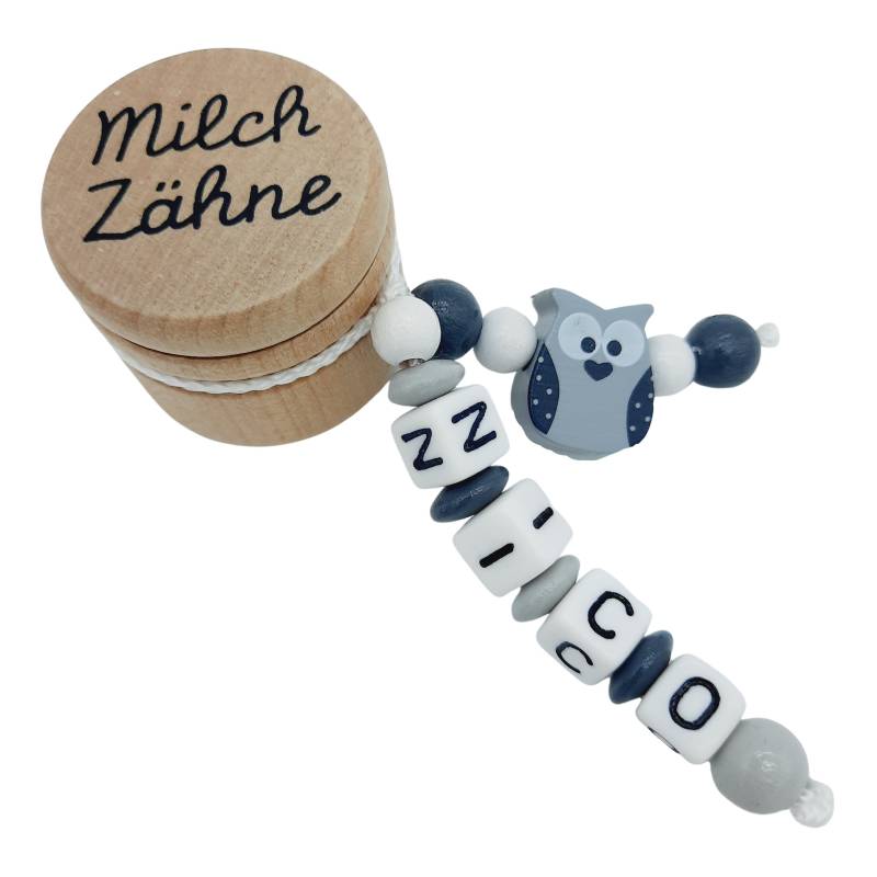 Personalisierte Zahndose Milchzahndose Mit Namen - Eule Junge Mädchen Zahnfee Aufbewahrung Milchzähne Holz Geschenk Geburtstag Einschulung von Etsy - FrauElse