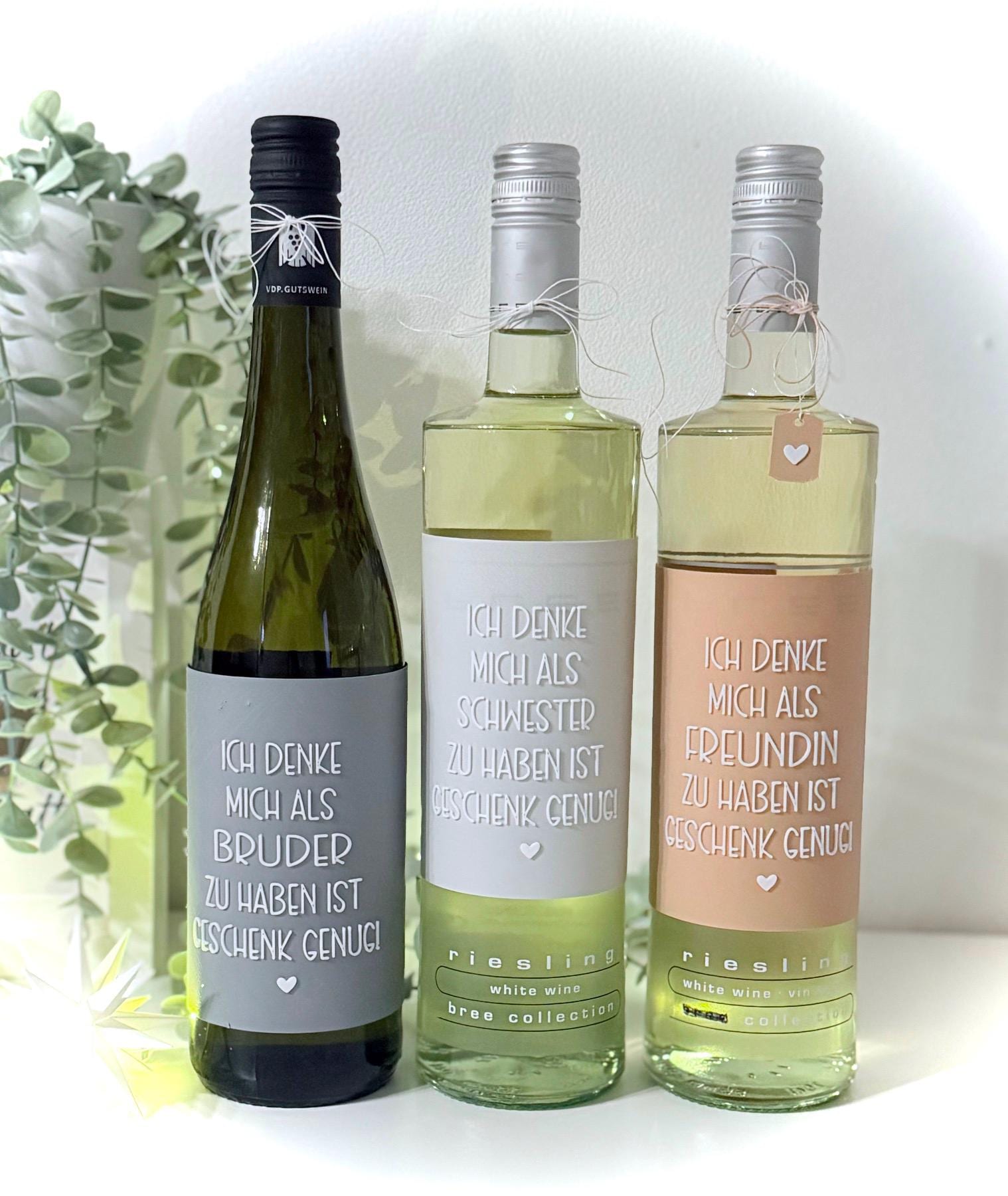 Banderolen Für Weinflaschen | Bruder, Schwester, Freundin, Schwager, Schwägerin, Patenkind Banderolen Für Weinflaschen | Bruder, Schwester, Freundin, Schwager, Schwägerin, Patenkind von Etsy - FrauSahne