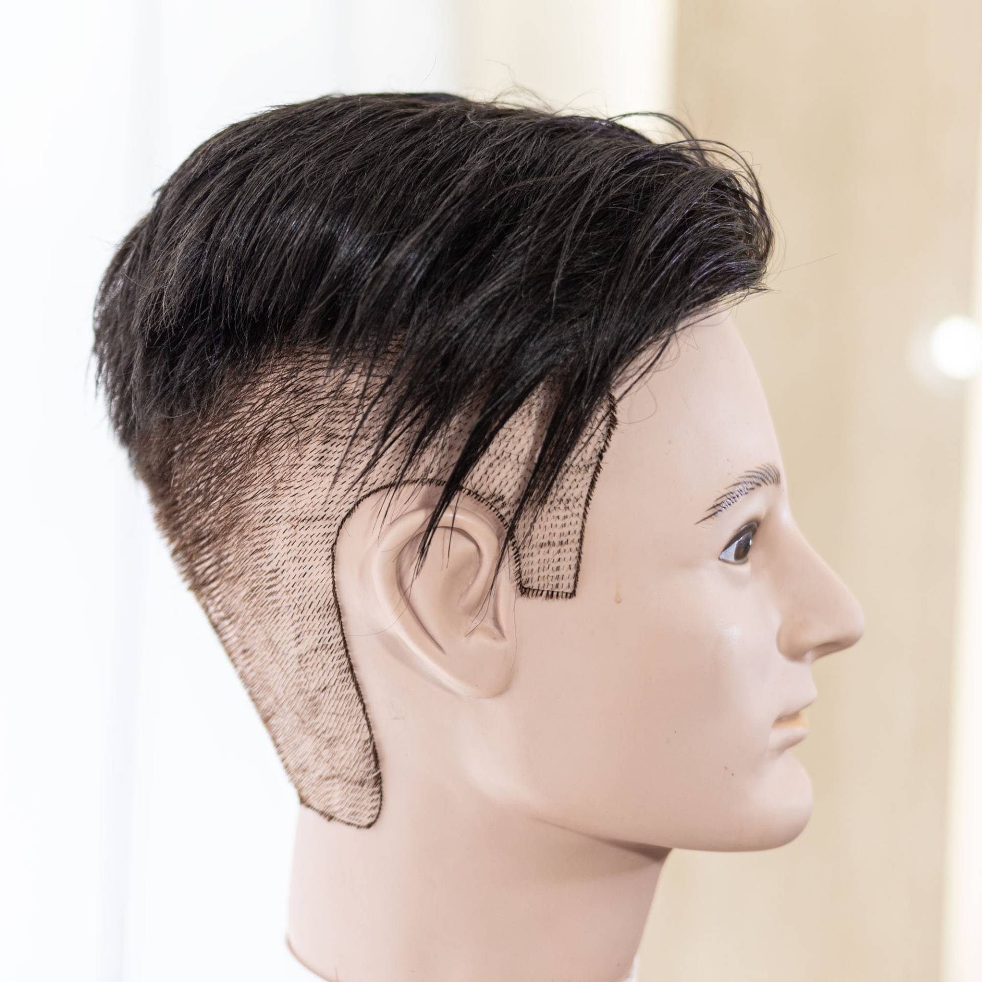 Haarsystem Toupet Undercut Für Männer - Neu Vom Friseur Zugeschnitten Gebrauchsfertig | Farbe 2 Dunkelbraun von Etsy - FriseurDennisBusch