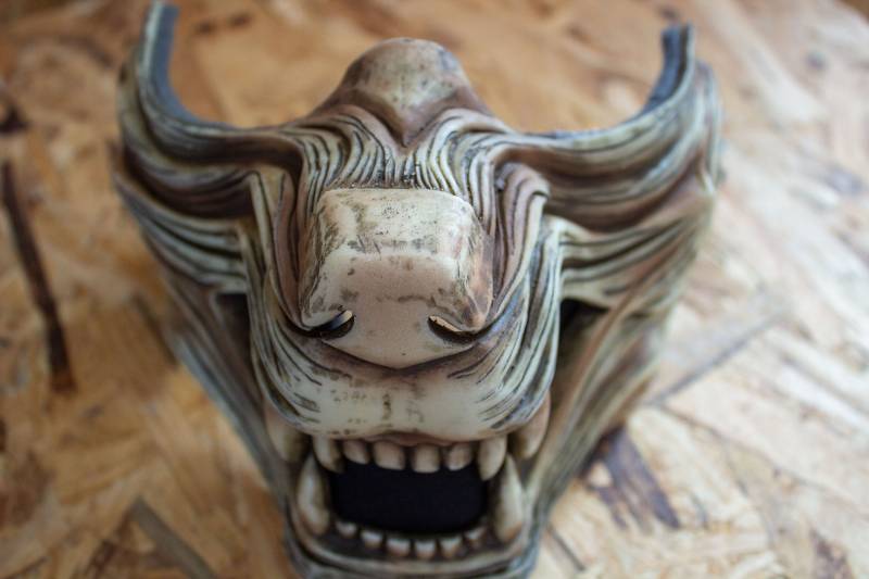 Wolfsmaske Knochen Wolf Oni Berserk Menpo Maske Samurai Fenrir von Etsy - FullMoonUA