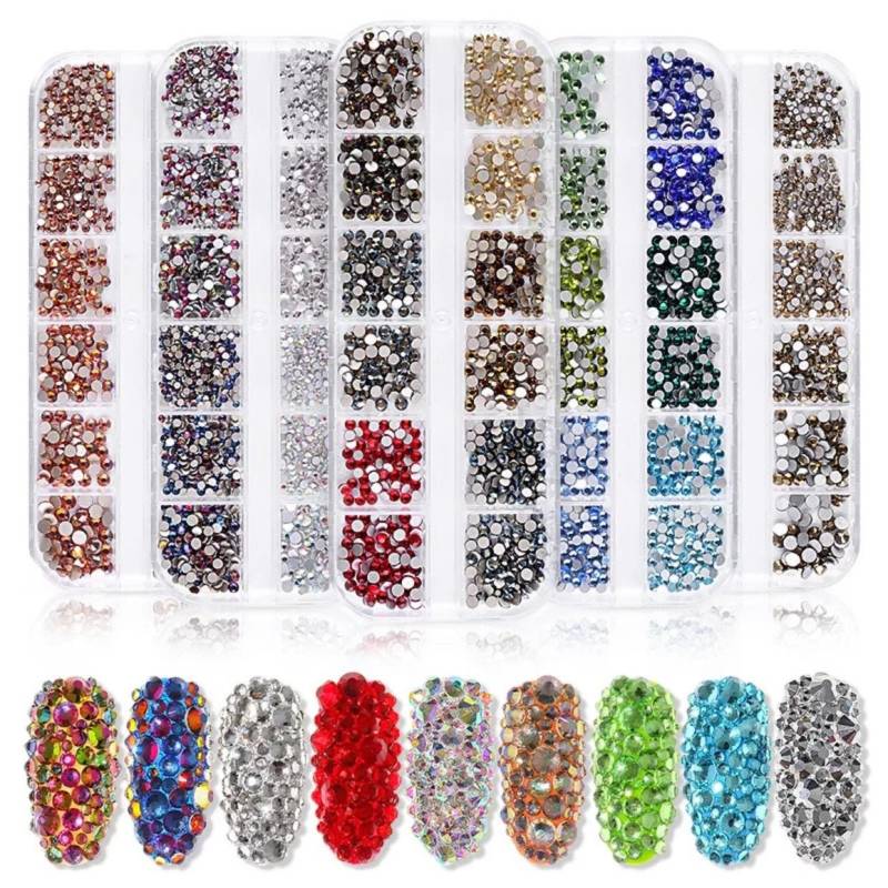 12Er Pack Strasssteine #01-05 Nail Art Kristalle von Etsy - GELAPRESSED