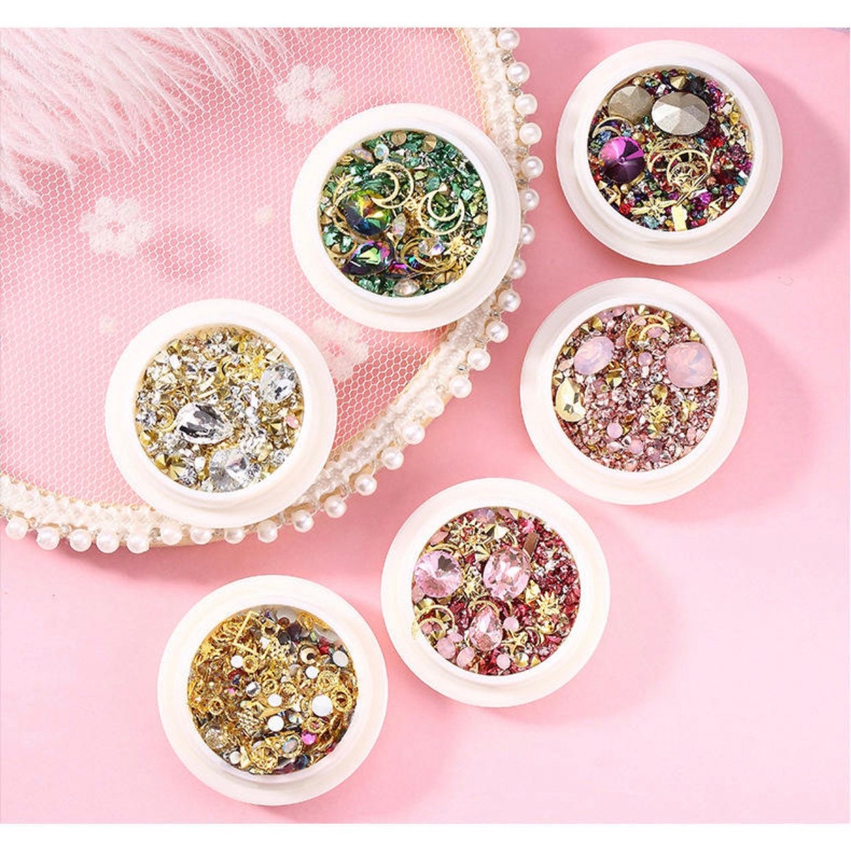 Glas Diamant Mixed Strass Nail Art von Etsy - GELAPRESSED