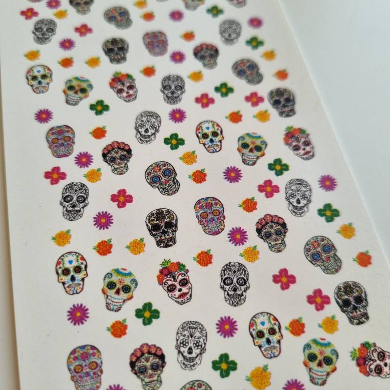 Gk Nägel | Halloween Nagel Aufkleber Nailart Aufkleber Zuckerschädel Diy Sugar Skull Nail von Etsy - GKNails