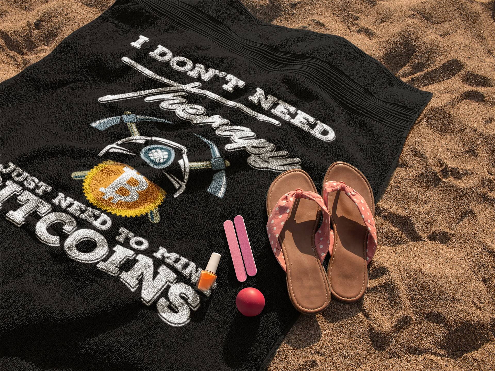 I Don't Need Therapy Just To Mine Bitcoins Towel, Btc Händlerhandtuch von Etsy - Gearbusterz