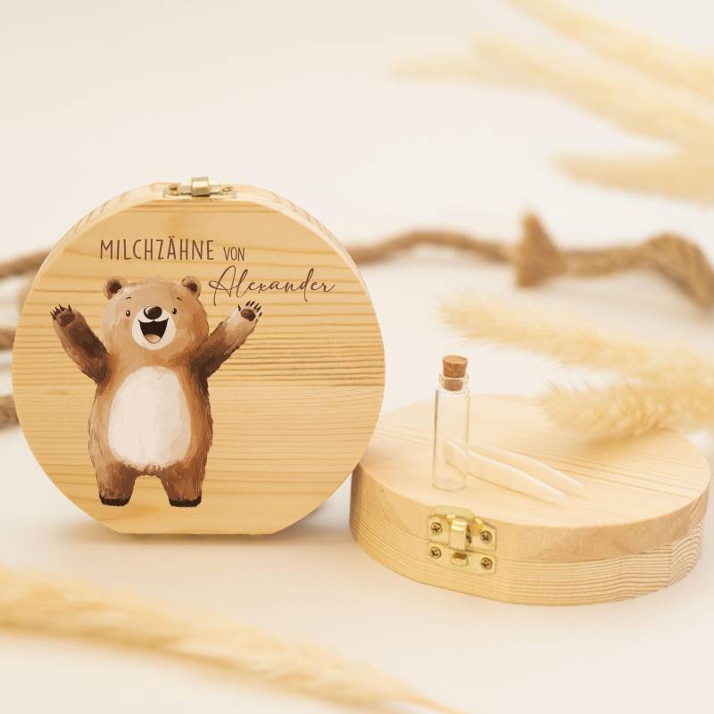 Personalisierte Zahndose Mit Bärenmotiv | Holz Erinnerungsbox Für Milchzähne Geschenk Zur Taufe & Geburt, Milchzähne, Zahnfee von Etsy - GeschenkeFabrikShop