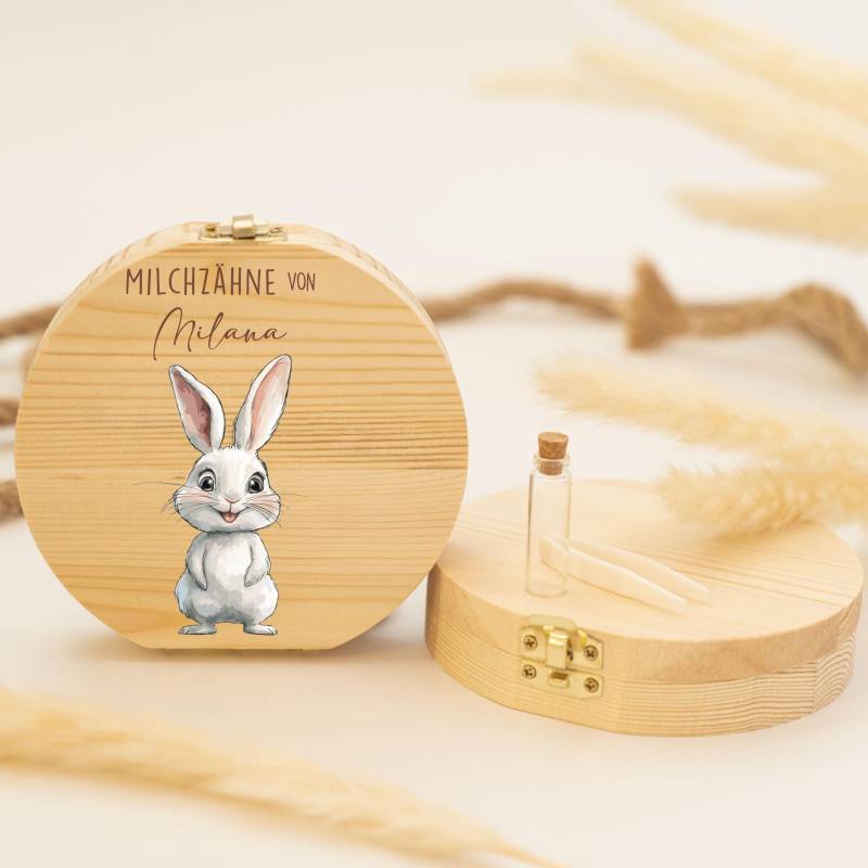 Personalisierte Zahndose Mit Hasenmotiv | Holz Erinnerungsbox Für Milchzähne Geschenk Zur Taufe & Geburt, Milchzähne, Zahnfee von Etsy - GeschenkeFabrikShop