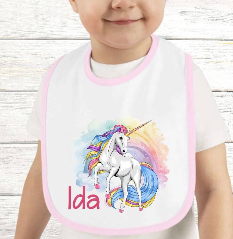 Baby Lätzchen Personalisiert Einhorn Mit Name Mädchen Sabberlatz Latz Geschenk Geburt Taufe von Etsy - Geschenkelaedchen