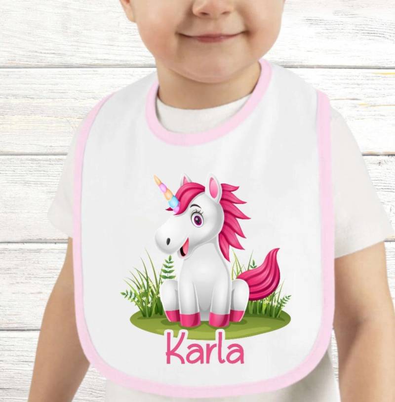 Baby Lätzchen Personalisiert Einhorn Mit Name Mädchen Sabberlatz Latz Geschenk Geburt Taufe von Etsy - Geschenkelaedchen