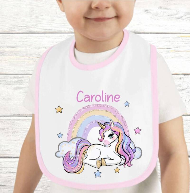 Baby Lätzchen Personalisiert Einhorn Mit Name Mädchen Sabberlatz Latz Geschenk Geburt Taufe von Etsy - Geschenkelaedchen