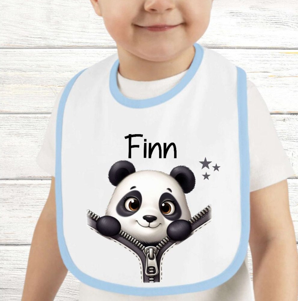 Baby Lätzchen Personalisiert Pandabär Mit Name Junge Sabberlatz Latz Geschenk Geburt Taufe von Etsy - Geschenkelaedchen