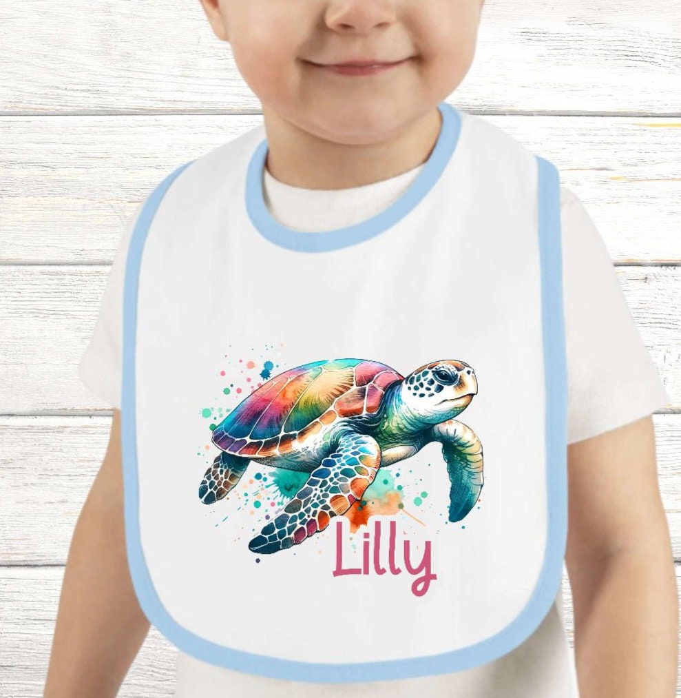 Baby Lätzchen Personalisiert Schildkröte Mit Name Mädchen Sabberlatz Latz Geschenk Geburt Taufe von Etsy - Geschenkelaedchen