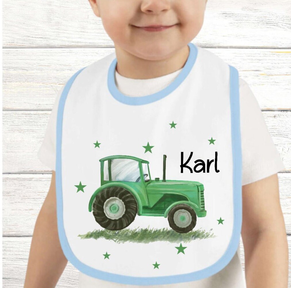 Baby Lätzchen Personalisiert Traktor Mit Name Sabberlatz Latz Geschenk Geburt Taufe von Etsy - Geschenkelaedchen