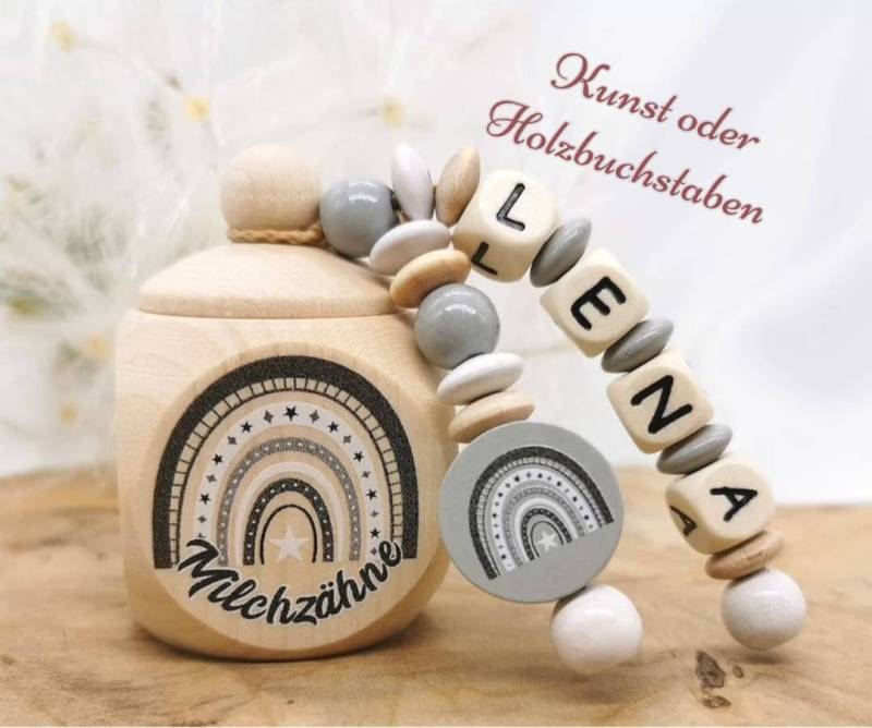 Zahndose Milchzahndose Mit Namen Mädchen Junge Regenbogen Geschenk Einschulung Geburtstag Zähnchen Zahnfee Zahnbox von Etsy - Geschenkelaedchen