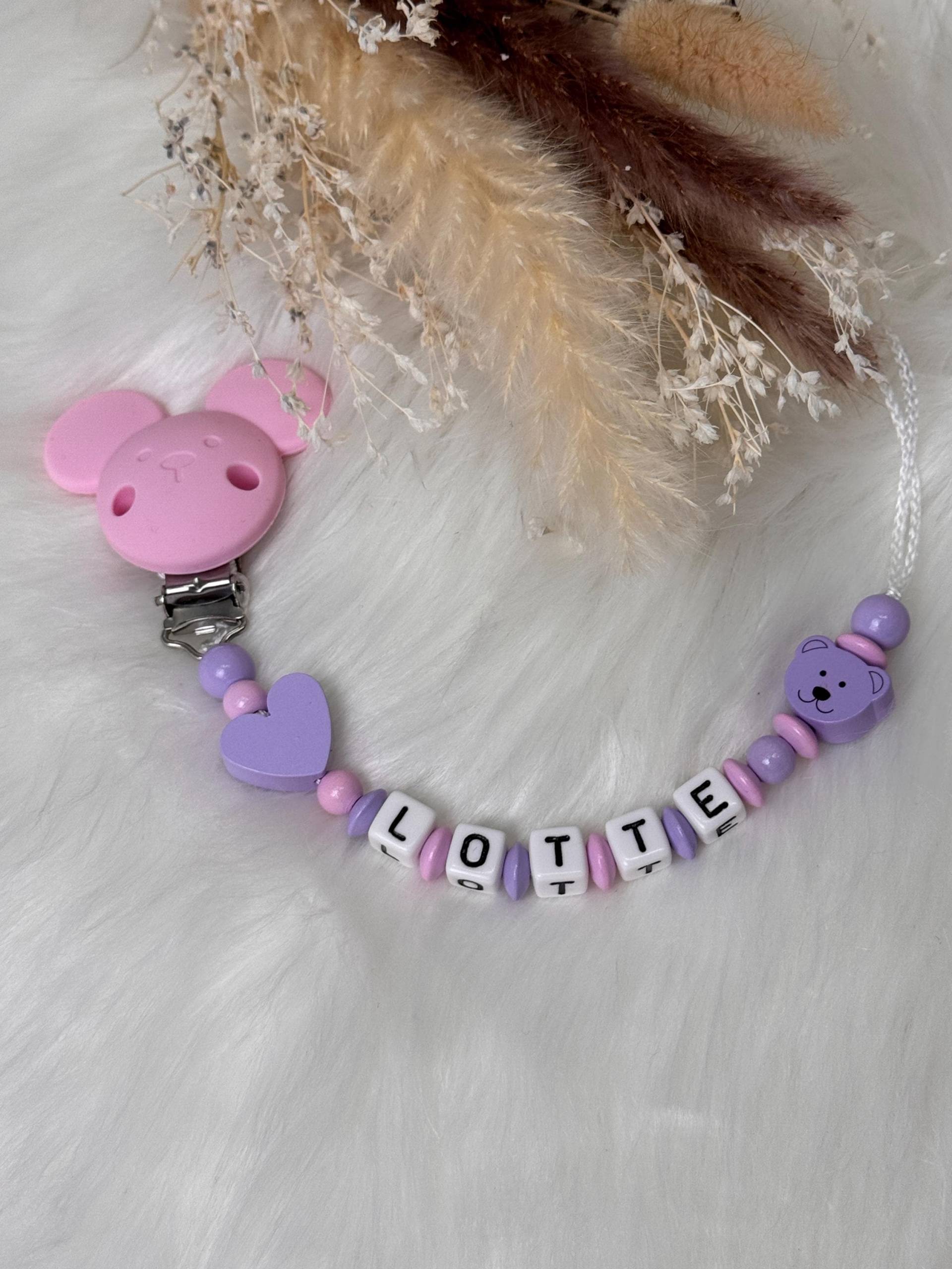 Schnullerkette Mit Namen - Mint Maus Clip Geschenkidee Babyparty- Personalisiert von Etsy - GlamAccessoires