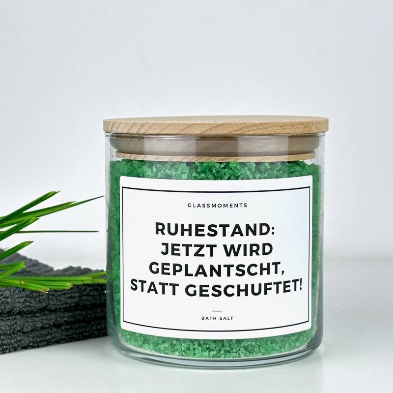 Badesalz Behälter Mit Lustigem Spruch | Glas, Holzdeckel Geschenk Ruhestand Rente Pension Lustiges Abschiedsgeschenk Kollege Kollegin von Etsy - GlassMomentsDE