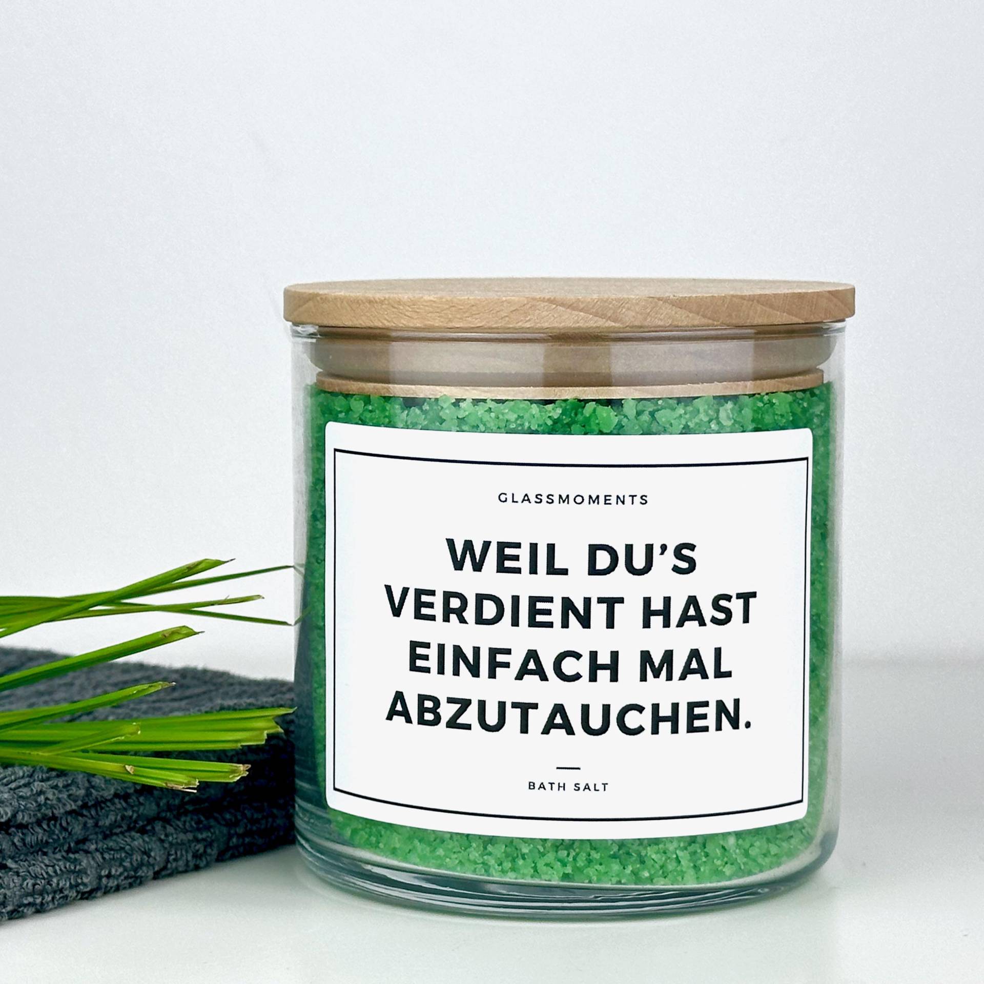 Badesalz Behälter Mit Spruch | Glas, Holzdeckel Geschenk Entspannung Genesung Weihnachten Danke Sagen Beste Freundin Freund Mutter Frau von Etsy - GlassMomentsDE