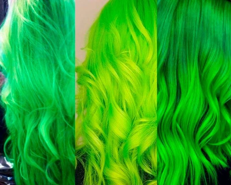 Hellgrüne Haarverlängerungen, Neon, Billie Eilish, Ästhetik, Clip in Strähnen, Meerjungfrauenhaar, Pastellhaar, Sommer, Highlights, Schickes Haar von Etsy - Gleaise