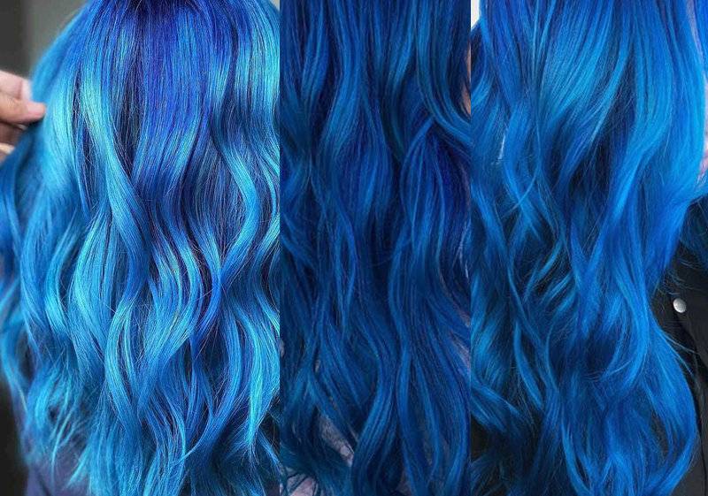 Langes Dunkelblaues Haar, Real Blue Clip in Haarverlängerung, After Midnight, Moon, Haarteil, Gerade, Gewellt, Cosplay, Highlights, Schick von Etsy - Gleaise