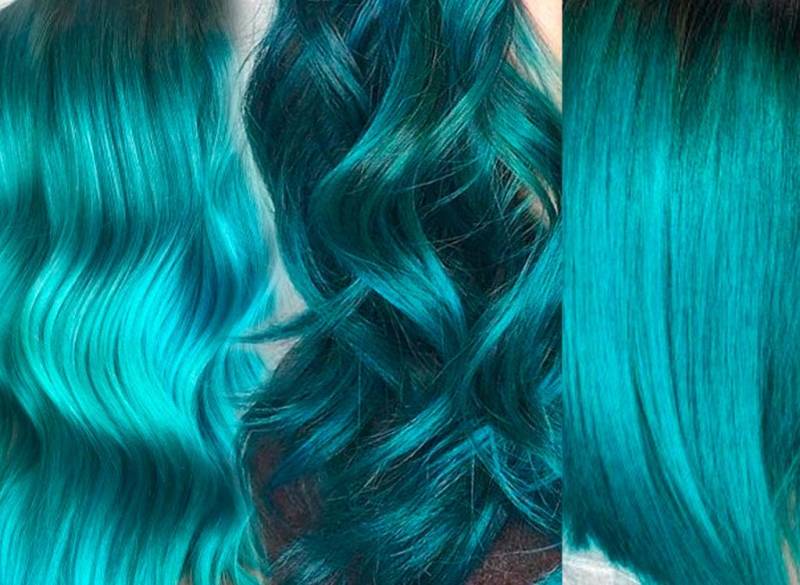 Tiefe Teal Haarverlängerung, Aqua Clip in Strähnen, Aplat, Ozean, Strand, Sommer, Highlights, Schickes Haar von Etsy - Gleaise