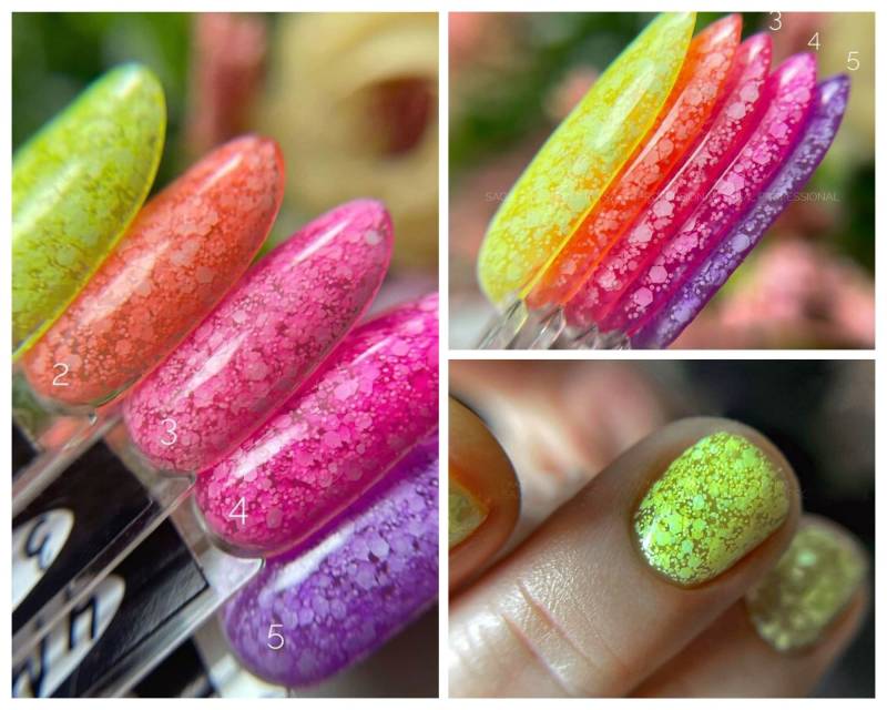 Saga Marmelade Gel Poliert Sommer Weiß Konfetti Neon Juicy Flake Für Nail Art 9 Ml von Etsy - Glifada