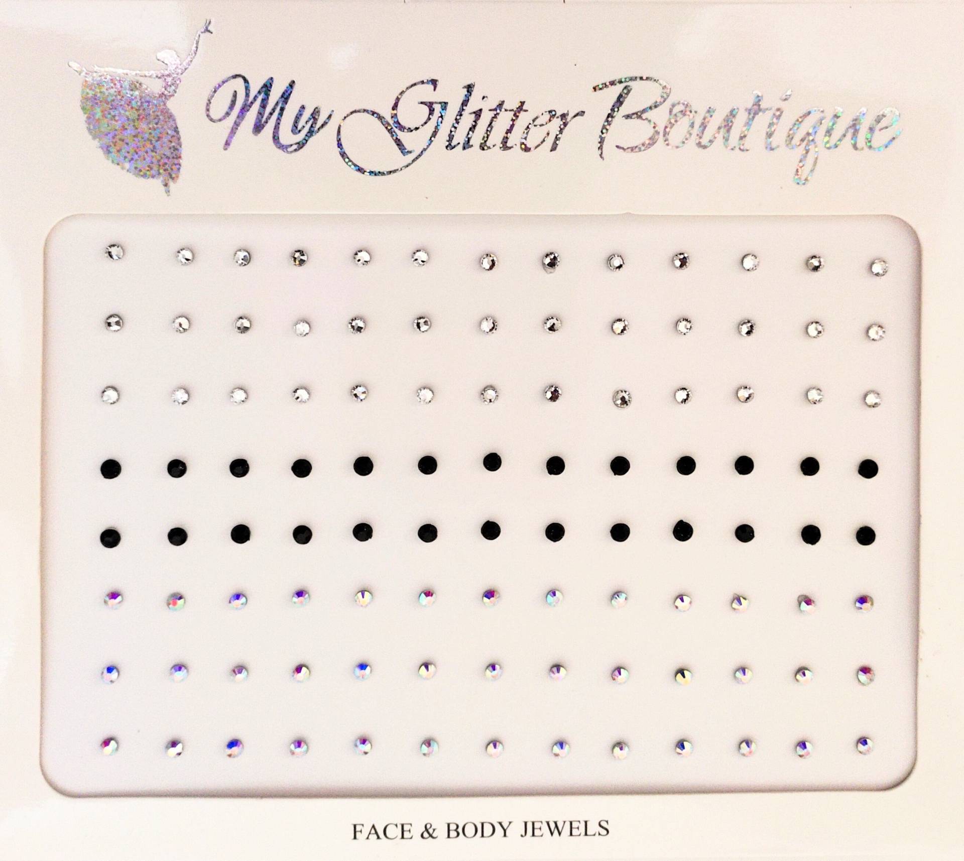 Mgb 104 Pk Diy Clear Jet Irisierende Edelsteine Für Gesicht Und Körper von Etsy - GlitterboutiqueGB