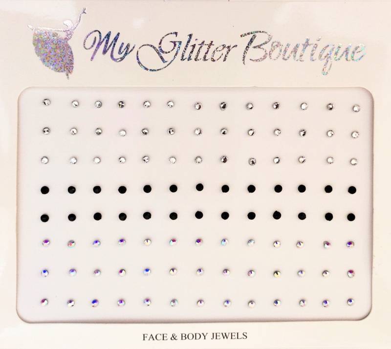 Mgb 104 Pk Diy Clear Jet Irisierende Edelsteine Für Gesicht Und Körper von Etsy - GlitterboutiqueGB