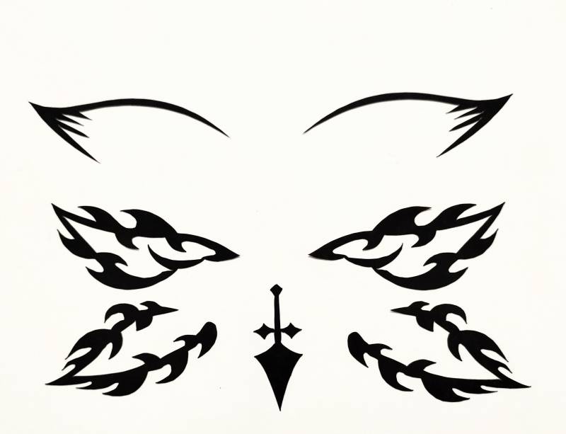 Mgb Party Schmuck, Selbstklebende Eyeliner/Gesichtssticker, Strasssteine/Halloween von Etsy - GlitterboutiqueGB