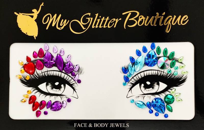 Mgb Pride Rainbow Face Jewels/Festival Gesichtsaufkleber Crystal Gems von Etsy - GlitterboutiqueGB