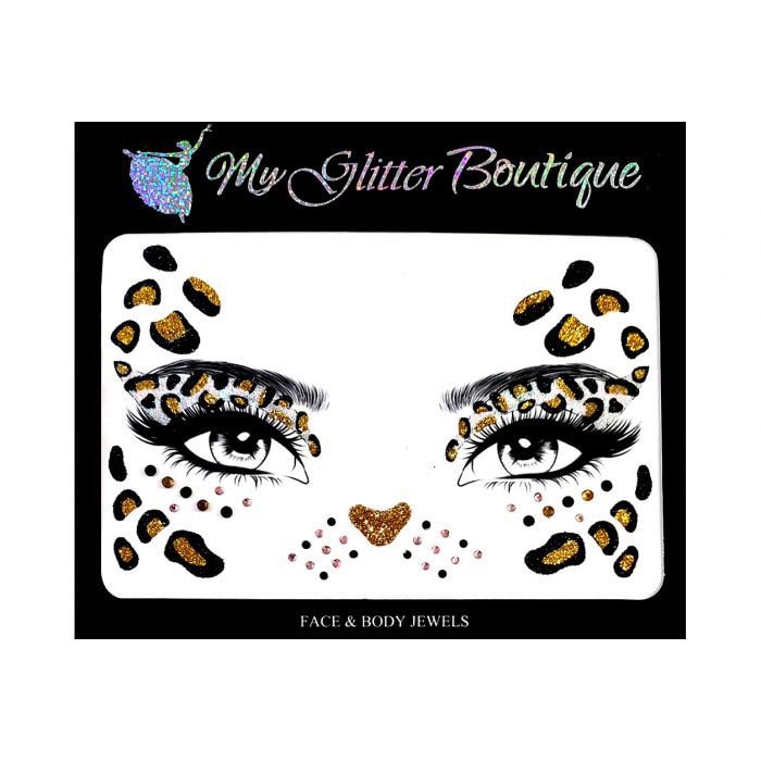 Mgb Selbstklebende Halloween Leoparden Gesicht Juwelen/Party Aufkleber/Gesichtsaufkleber/Festival Juwelen/strass von Etsy - GlitterboutiqueGB