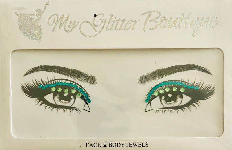 Mgb Selbstklebender Grüner Eyeliner/ Party Juwelen/Gesichtsaufkleber/ Gesichts Juwelen/ Aufkleber/ Festival Aufkleber von Etsy - GlitterboutiqueGB