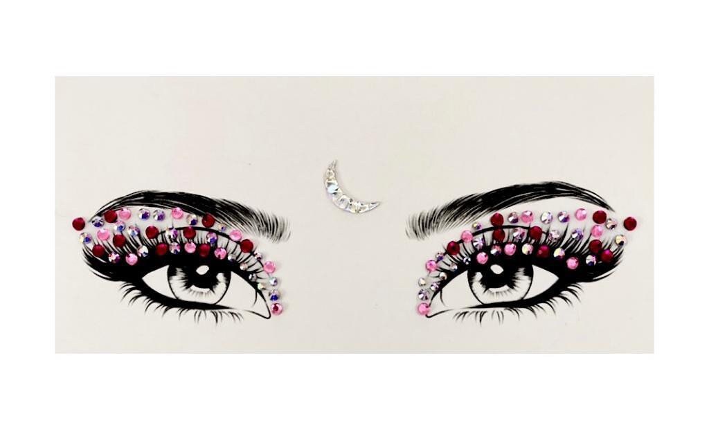 Mgb Selbstklebender Pink Eyeliner/Gesicht Edelsteine Party Festival Juwelen Strass von Etsy - GlitterboutiqueGB