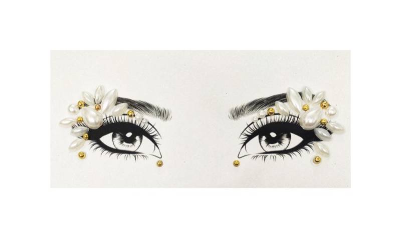 Mgb Super Stellar Perle Und Gold Eye Edelsteine/Party Gesichts Juwelen Festival von Etsy - GlitterboutiqueGB