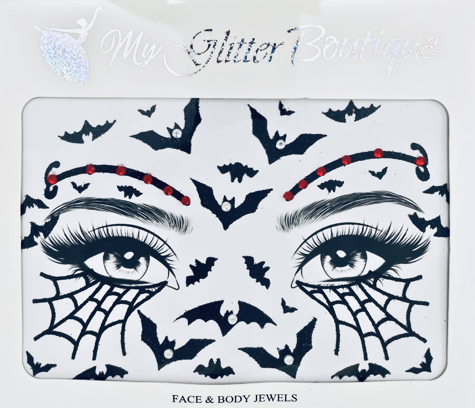 Mgb Web Bat Halloween Gesichts - Und Körperaufkleber/Gesichtsaufkleber/Gesichtsaufkleber/Partykristall/strassstein von Etsy - GlitterboutiqueGB